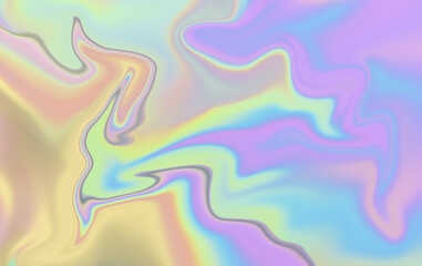Fototapeta na wymiar Liquid Marble Texture - Fluid Pastel Rainbow Swirls Background