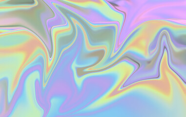 Liquid Marble Texture - Fluid Pastel Rainbow Swirls Background