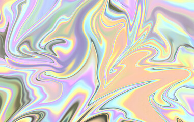 Liquid Marble Texture - Fluid Pastel Rainbow Swirls Background