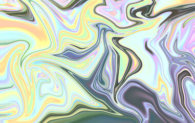 Liquid Marble Texture - Fluid Pastel Rainbow Swirls Background