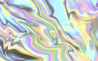 Liquid Marble Texture - Fluid Pastel Rainbow Swirls Background