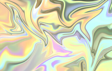 Liquid Marble Texture - Fluid Pastel Rainbow Swirls Background