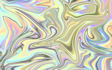 Liquid Marble Texture - Fluid Pastel Rainbow Swirls Background