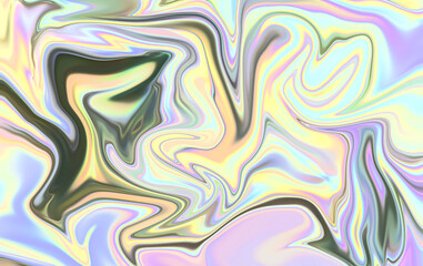Liquid Marble Texture - Fluid Pastel Rainbow Swirls Background