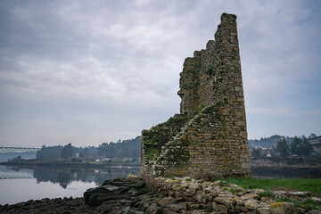 One of the Torres de Oeste in Catoira, Galicia