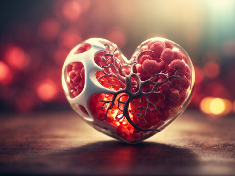 3D Concept Image: Heart Cancer - Stock Photo

