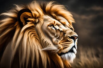 portrait of a lion