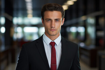 Fototapeta premium Professional workers at workspace office managers confident successful people Generative AI