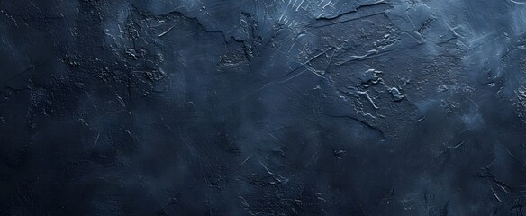 Obraz premium Dark navy rough Cement Wall stroke, grainy stone Textured for Minimalistic Presentations, copy space, mockup.