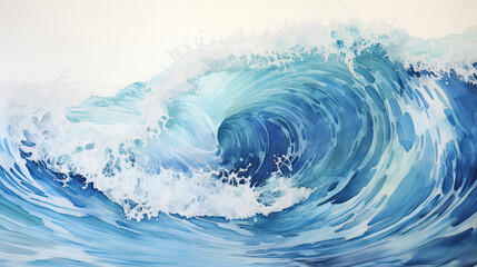 Ocean Wave, Generative AI Illustration