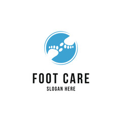 Foot care logo design concept idea