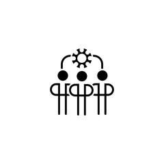 Simple Set of Business Management Related Vector Line Icons. Business icons, management and human resources set. Solid icon collection vector illustration.