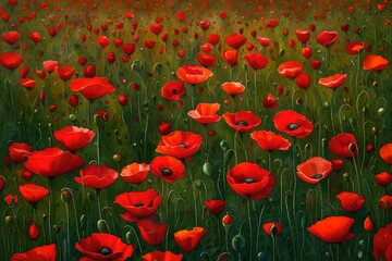 Fototapeta premium field of poppies