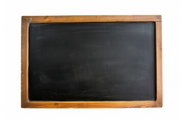 Empty Blackboard and Wooden Frame with Space for Text