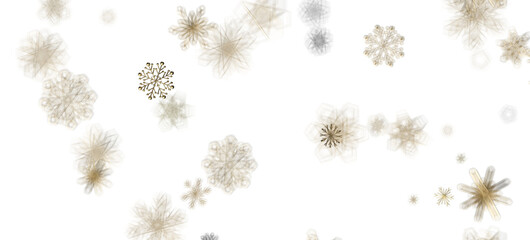 Winter Flurry: Mesmeric 3D Illustration Depicting Descending Festive Snowflakes