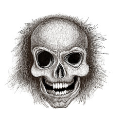 Devil skull digital drawing