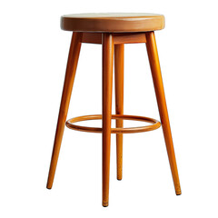 A Tall Bar Stool.. Isolated on a Transparent Background. Cutout PNG.