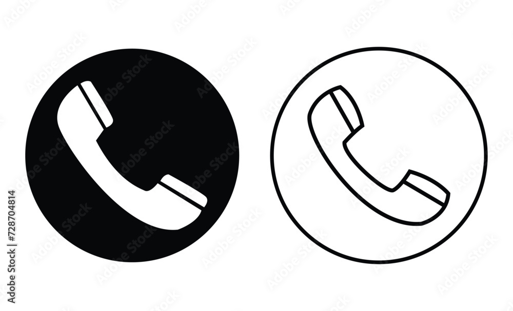 Poster phone icon in flat style isolated on white background. vector phone call sign. handset with waves. t