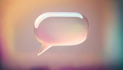 Bubble message, 3d online chat with speech or talk object for social media post.