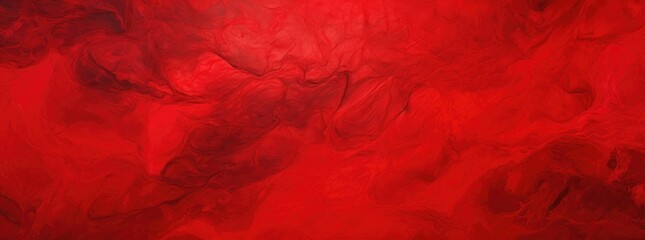 This photo captures a painting featuring bold red and black colors.