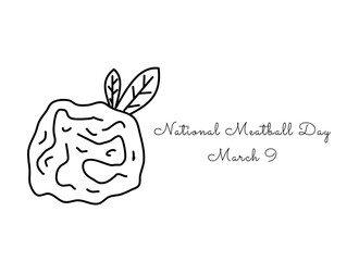 line art of National Meatball Day good for National Meatball Day celebrate. line art. illustration.