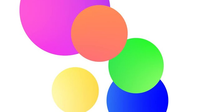 colorful bubble or circle animate video footage for end screen background