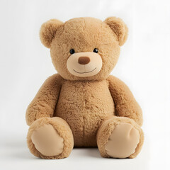 Cute Stuffed Teddy Bear on White Background