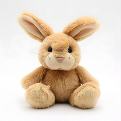 Obraz premium Cute Stuffed Bunny on White Background