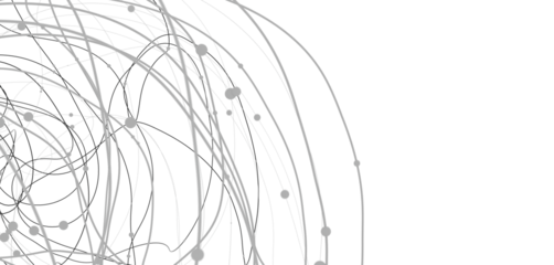 Multi color connected lines and dots network 3d illustration