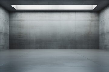 Gray concrete empty interior with blank wall for your text or product product presentation with copy space, room mockup	
