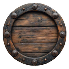 round wood metal plate