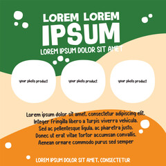 Artistic painted backgrounds with layout illustration