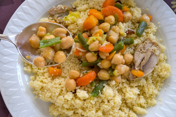 Plato de cuscús con verduras