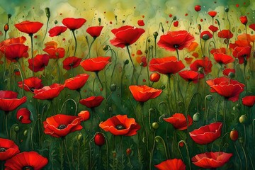 Fototapeta premium field of poppies