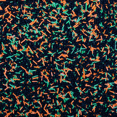 Colorful and bright cake decorations, in powder and granule form, can also be used as a colorful background.