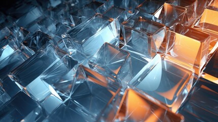 Digital 3D glass abstract background