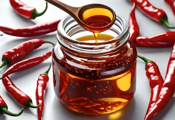 Fototapete Rund red hot chili peppers © Fozia