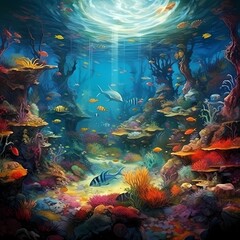 Fototapeta na wymiar Underwater Marine Life