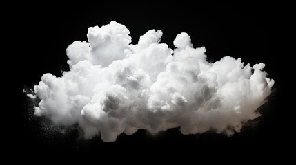 Cloud isolated on black background