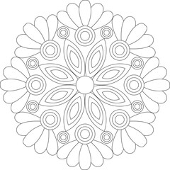 Vector Mandala Coloring Pages & Books