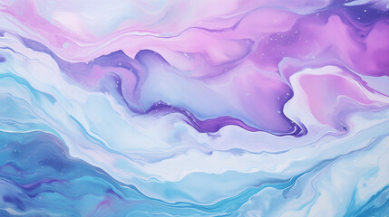 Fototapeta na wymiar Abstract ocean and swirls of marble background in blue purple and pink