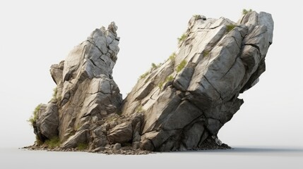 Fototapeta premium Isolated rock on white background