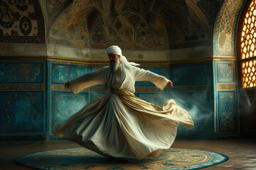 Mystical Whirling Dervish: A Solo Dance of Character in Islamic Splendor
