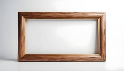 wooden frame on a white wall