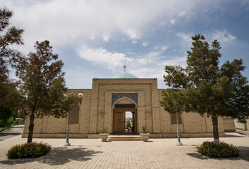 Fototapeta na wymiar Entrance gates to the Jewish cemetery in the ancient city of Bukhara in Uzbekistan