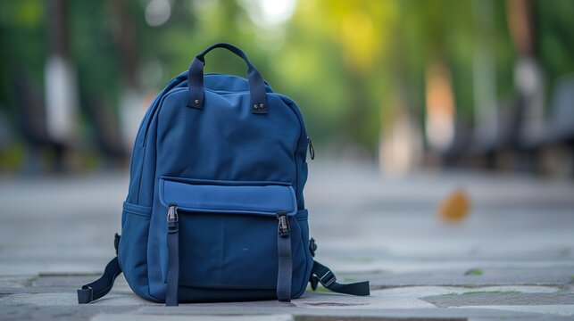 Blue Backpack on the Road: Back to School Image