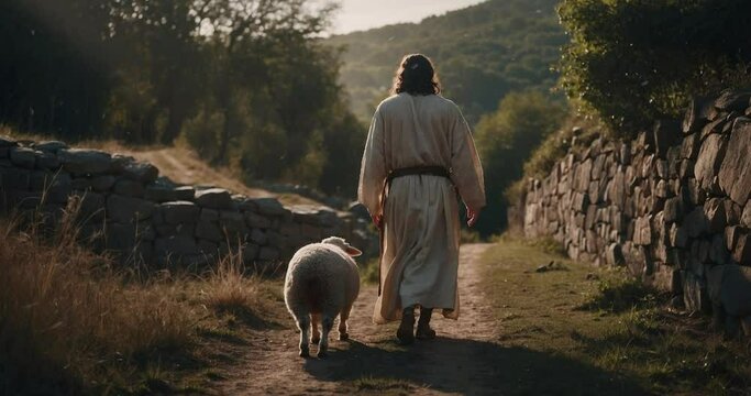 sheep follow jesus