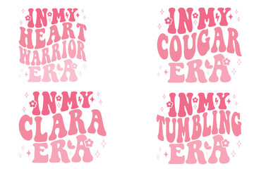 In My Heart Warrior Era, In My Cougar Era, In My Clara Era, In My Tumbling Era retro T-shirt