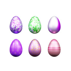 Colorful Easter eggs 3d illustration or 3d colorful Easter eggs