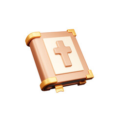 Bible Book 3d icon or Bible Book 3d illustration